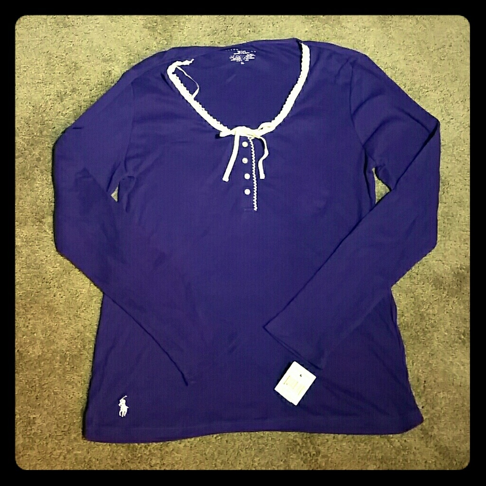 Ralph Lauren Purple Long Sleeve Top